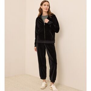 Pact Organic Pure Velour Zip Hoodie + Joggers Set Size Small